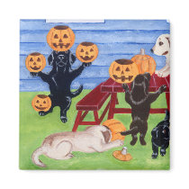 Halloween Labradors! magnets