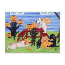 Halloween Labradors! postcards