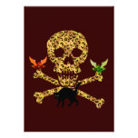 Halloween Leopard Skull Custom Invitations