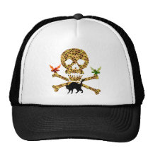 Halloween Leopard Skull Trucker Hat