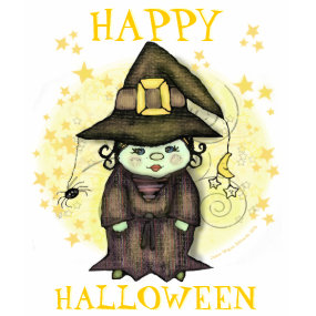 Halloween Little Witch Black T-Shirt - Customized shirt