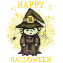 Halloween Little Witch Black T-Shirt - Customized