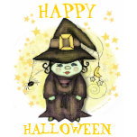 Halloween Little Witch Black T-Shirt - Customized