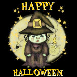 Halloween Little Witch Black T-Shirt - Customized