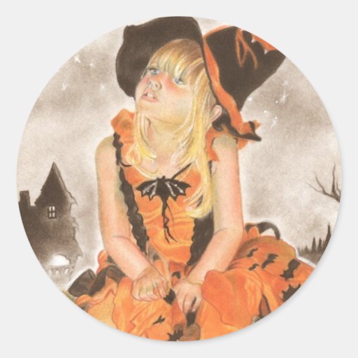 Halloween Magic Round Stickers
