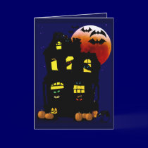 Halloween Mansion Card by Lotacats Halloween Mansion Card
