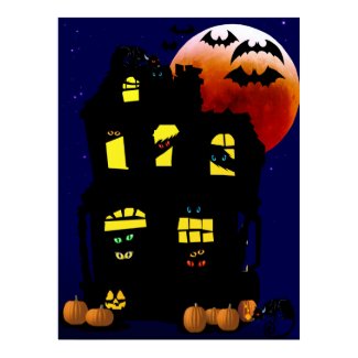 Halloween Mansion Print print