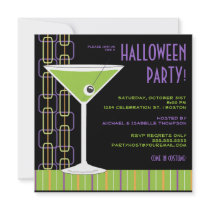 Halloween Martini Eyeball Cocktail Party Custom Invitations
