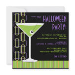Halloween Martini Eyeball Cocktail Party Custom Invitations