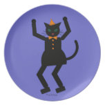 Halloween Martzkin Black Cat Girl Plate plates