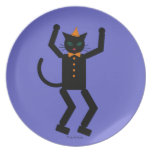 Halloween Martzkin Black Cat Plate plates