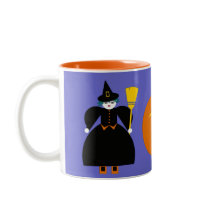 Halloween Martzkin Witch & Jack-O-Lantern Mug