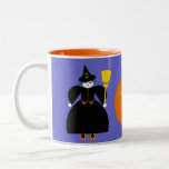 Halloween Martzkin Witch & Jack-O-Lantern Mug mugs