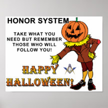 Halloween Masonic Honor System Poster