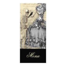 Halloween Masquerade Ball Menu Custom Announcements