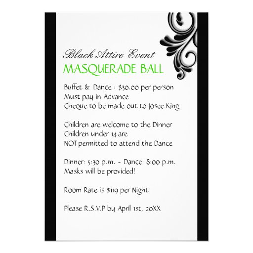 Halloween Masquerade Invitation