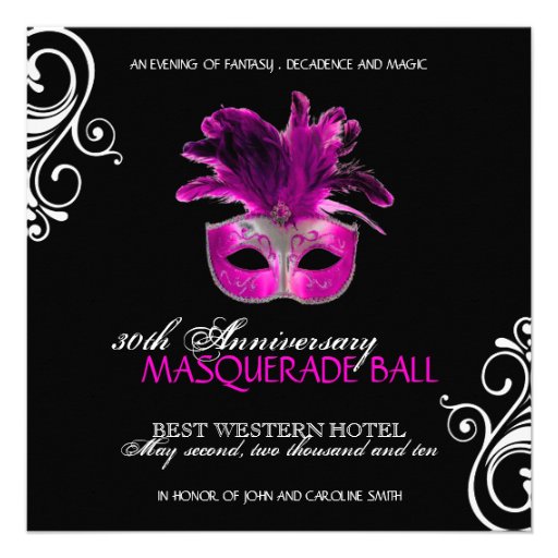 Halloween Masquerade Invitation (front side)