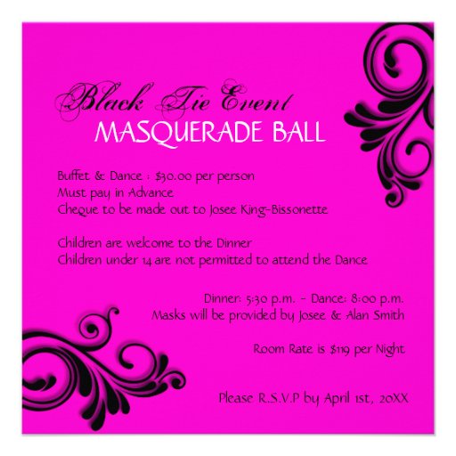 Halloween Masquerade Invitation