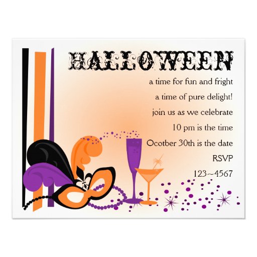 Halloween Masquerade Invitations