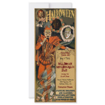 Halloween Masquerade Invitations Template rack cards