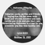 Halloween Memories Sticker, Personalize