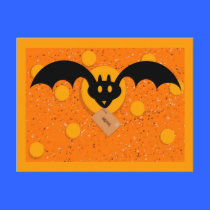 Halloween Messenger Postcard postcards
