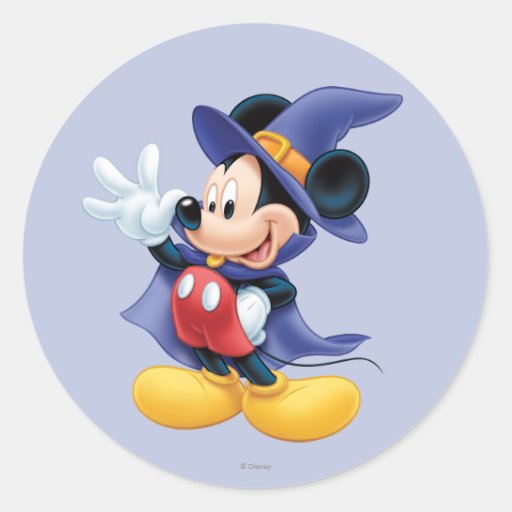 Halloween Mickey Mouse 2 Classic Round Sticker | Zazzle