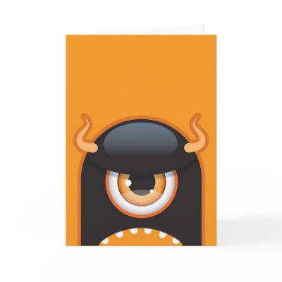Halloween monster card by Freshroasted
