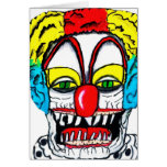 HALLOWEEN MONSTER CLOWN IN TOWN card