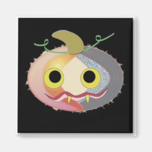 Halloween Monster: Fancy Pumpkin Refrigerator Magnets