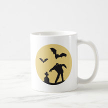 Halloween Monster Mond Kaffee Haferl