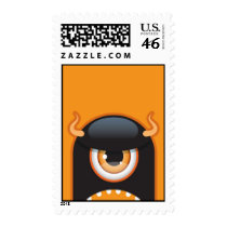 Halloween monster postage postage