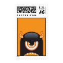 Halloween monster postage stamp