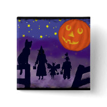 Halloween Moon Button