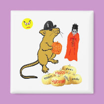 Halloween Mouse Magnet by deesbasenjis Halloween Mouse Magnet