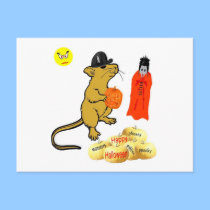 Halloween Mouse Postcard by deesbasenjis Halloween Mouse Postcard