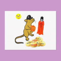 Halloween Mouse Postcard by deesbasenjis Halloween Mouse Postcard