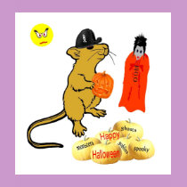 Halloween Mouse T-Shirt by deesbasenjis Halloween Mouse T-Shirt
