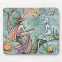 Halloween Mousepad, 'Timeless Connection'  Witch
