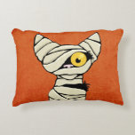 Halloween Mummy Cat Accent Pillow
