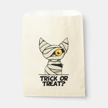 Halloween Mummy Cat Trick or Treat Favor Bags