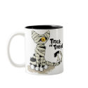 Halloween Mummy Cat Trick or Treat Mug