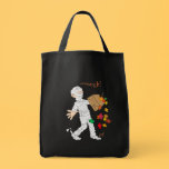Halloween mummy  costume with candy bag.
