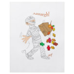 Halloween mummy  costume with candy bag. flyers
