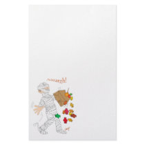 Halloween mummy  costume with candy bag. stationery