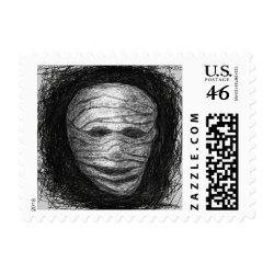 Halloween Mummy Postage stamp