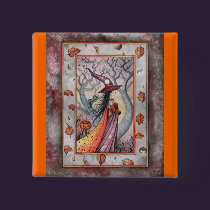 Halloween Mystic Witch by Molly Harrison buttons