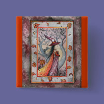 Halloween Mystic Witch by Molly Harrison buttons