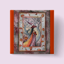 Halloween Mystic Witch by Molly Harrison buttons