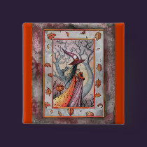 Halloween Mystic Witch by Molly Harrison buttons